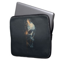 Capinha de Laptop Crânio de Circuito Futurista