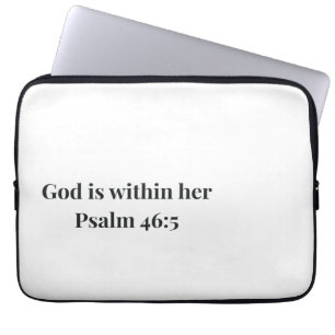 Capa Para Notebook Capinha de Laptop Deus Está Dentro Dela Versículo 