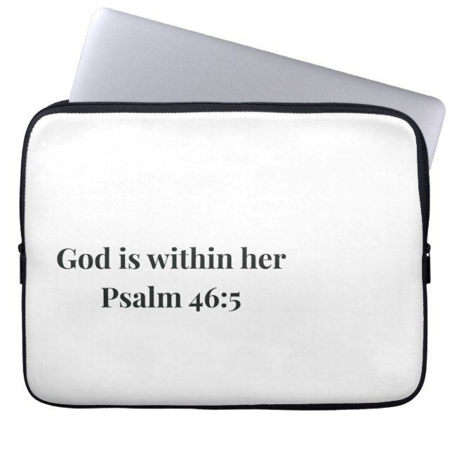 Capa Para Notebook Capinha de Laptop Deus Está Dentro Dela Versículo  (Frente)