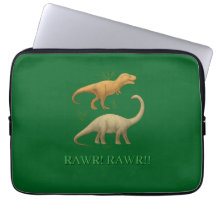 Capinha de Laptop - Eu Amo Dinossauros Rawr Rawr