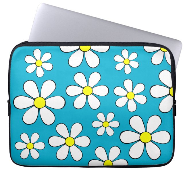 Capa Para Notebook Capinha de Laptop Flor de Margarida Power (Frente)