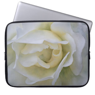 Capa Para Notebook Capinha de Laptop Flor Rosa Branca Arte