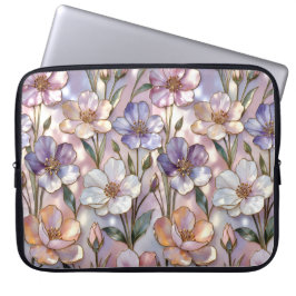 Capa Para Notebook Capinha de Laptop Floral Padrão de Flores