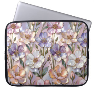 Capa Para Notebook Capinha de Laptop Floral Padrão de Flores