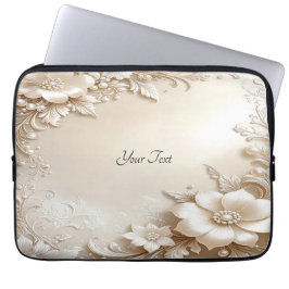 Capa Para Notebook Capinha de Laptop Flores de Marfim