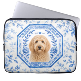 Capa Para Notebook Capinha de Laptop Goldendoodle Chinoiserie