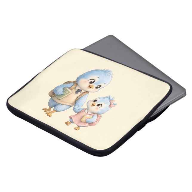 Capa Para Notebook Capinha de Laptop Irmãozinho Passarinho Fofo (Frente Topo)