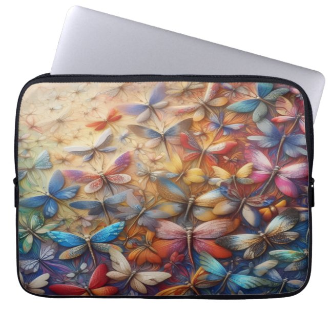 Capa Para Notebook Capinha de Laptop Libélulas Sutis (Frente)