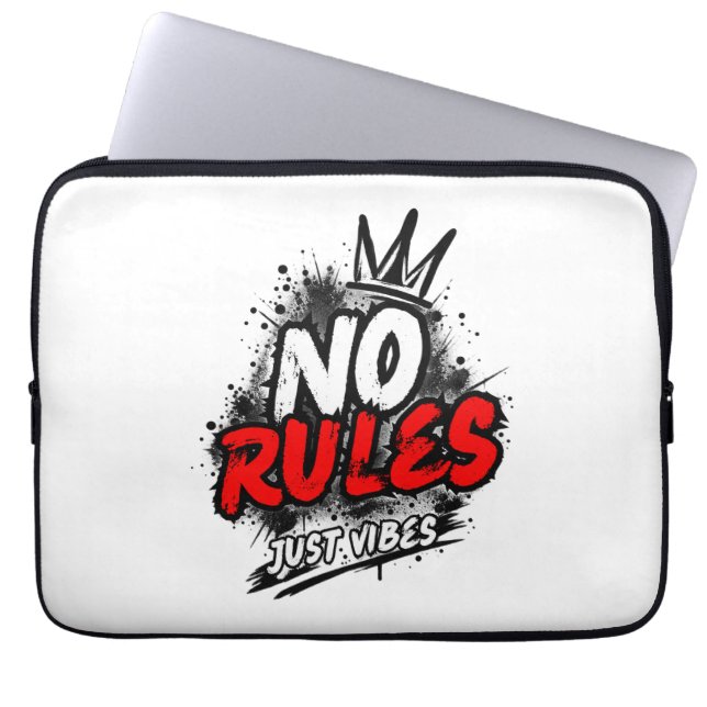 Capa Para Notebook Capinha de Laptop No Rules Just Vibes (Frente)