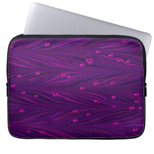 Capa Para Notebook Capinha de Laptop Pérolas Rosa Quente Roxo Luxuosa