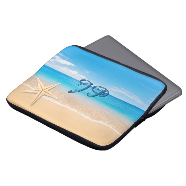 Capa Para Notebook Capinha de Laptop Personalizada à Beira-Mar (Frente Topo)
