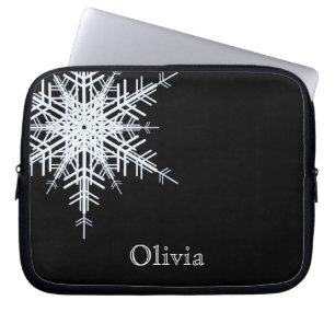 Capa Para Notebook Capinha de Laptop Preta com Neve