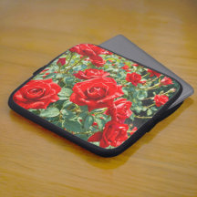 Capinha de Laptop Rosas Vermelhas