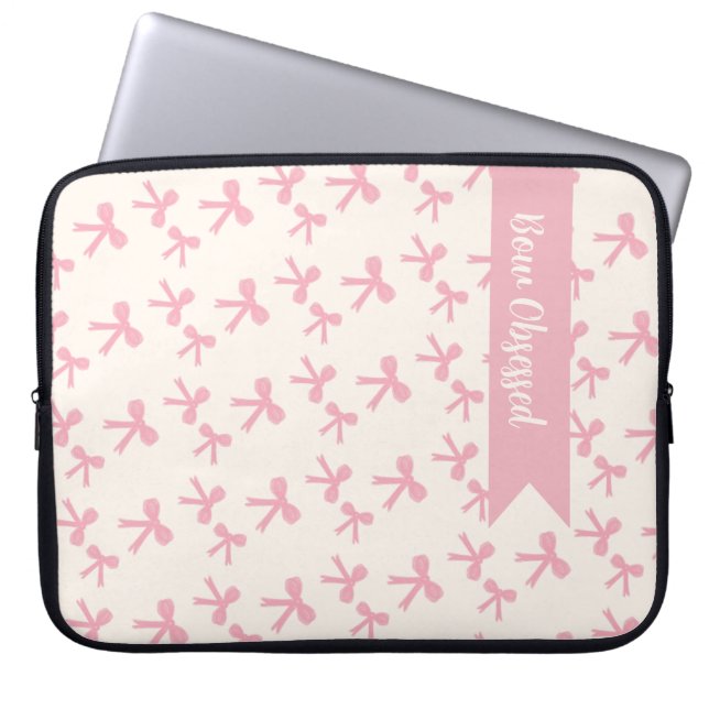 Capa Para Notebook Capinha de Laptop Sonhos de Laço Rosa (Frente)