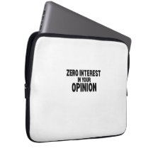 Capinha de Laptop 'Zero Interesse na Sua Opinião'