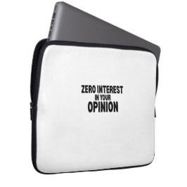 Capa Para Notebook Capinha de Laptop 'Zero Interesse na Sua Opinião'