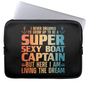 Capa Para Notebook Capitão de Barco legal para Homens, Sail Pontoon B