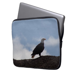Capa Para Notebook Capuz de Laptop Águia Careca em Terreno Alto