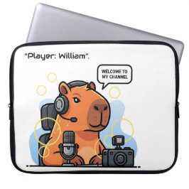 Capa Para Notebook Capybara Streamer Laptop Sleeve – Custom Name or C