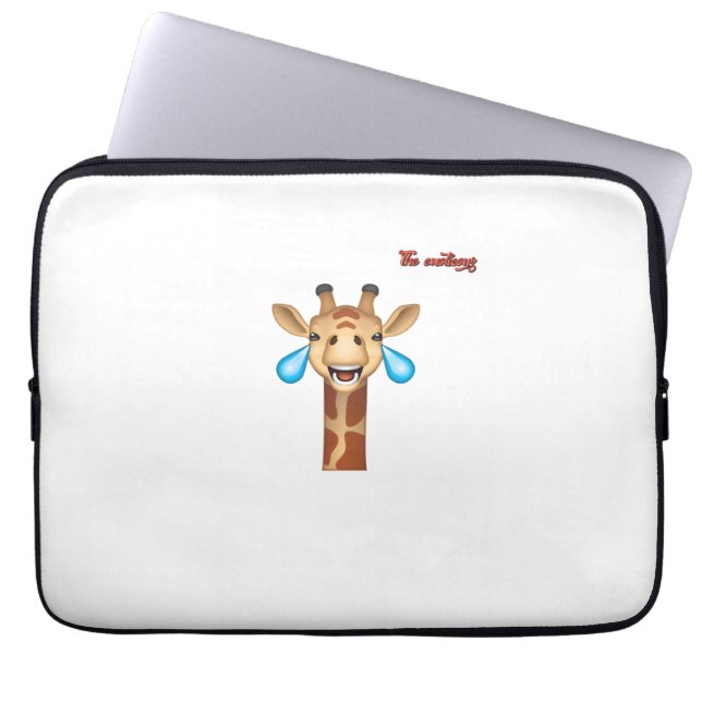 Capa Para Notebook cara de girafa feliz e chorando (Frente)