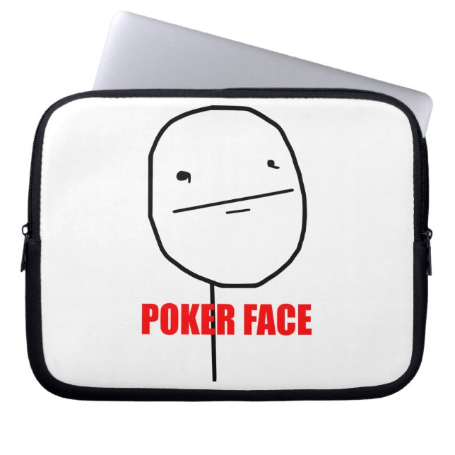 Capa Para Notebook Cara de póquer - a bolsa de laptop (Frente)