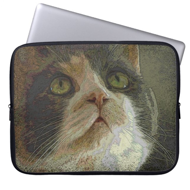 Capa Para Notebook Cara do gato de chita (Frente)