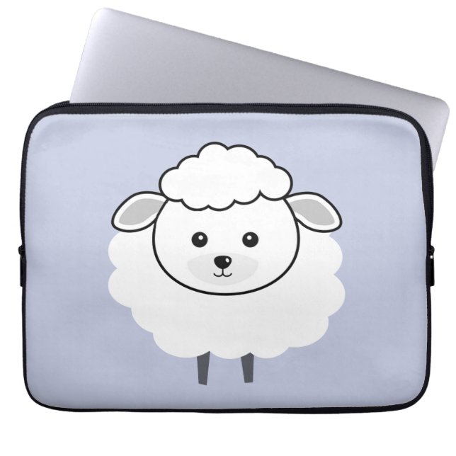 Capa Para Notebook Cara lanoso bonito do cordeiro (Frente)