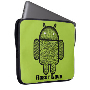 Capa Para Notebook Caráter de porta de bolhas para o robô Android™