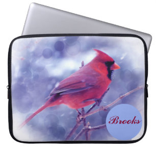 Capa Para Notebook Cardeal Vermelho com Bolsa de laptop de Nome