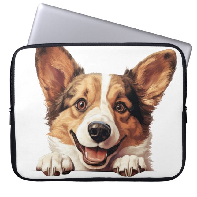 CAPA PARA NOTEBOOK CARDIGAN WELSH CORGI DOG (Frente)