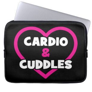 Capa Para Notebook Cardio e Cuddles - Engraçado Workout Novelty Gym