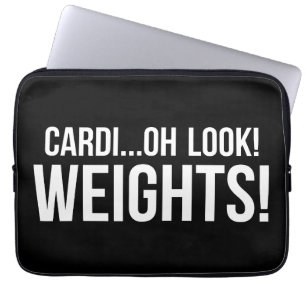 Capa Para Notebook Cardio vs Weights - Engraçado Workout Novelty Gym