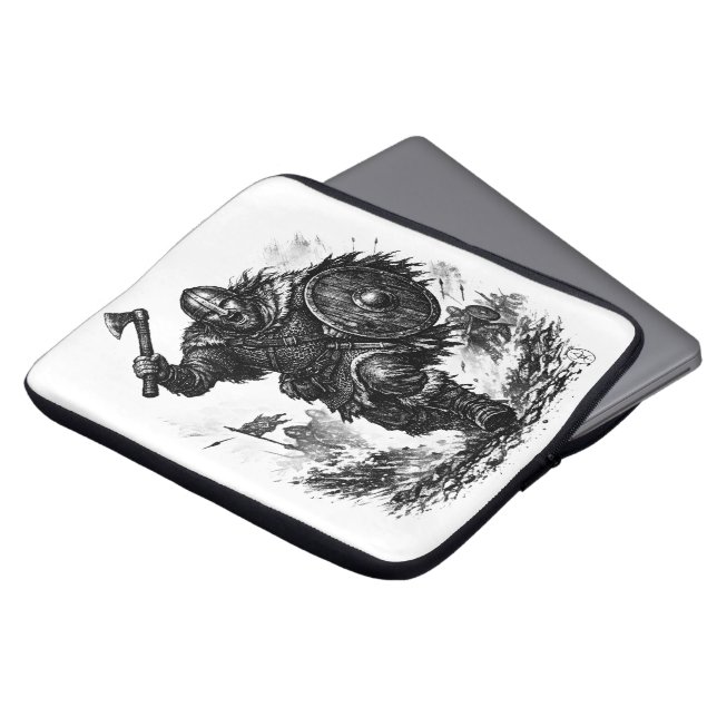 Capa Para Notebook Carga do Guerreiro Viking – Batalha de Tinta (Frente Topo)