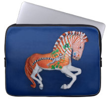 Carousel Animal Quagga Zebra Bolsa de laptop de Fo