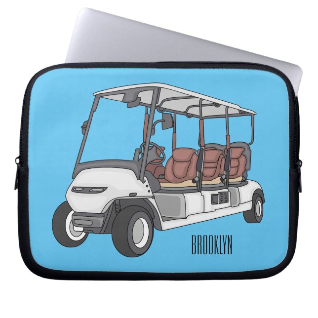Capa Para Notebook Carrinho de golfe / desenho animado de buggy de go (Frente)