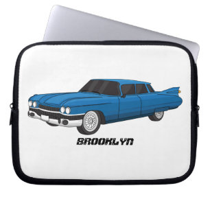 Capa Para Notebook Carro clássico azul legal 1959