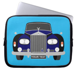 Capa Para Notebook Carro clássico de limusine azul personalizado brit