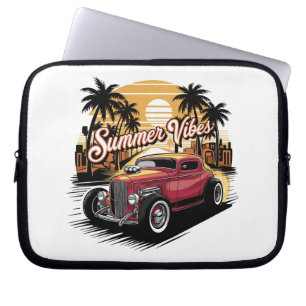 Capa Para Notebook Carro Clássico Vibrações de Verão