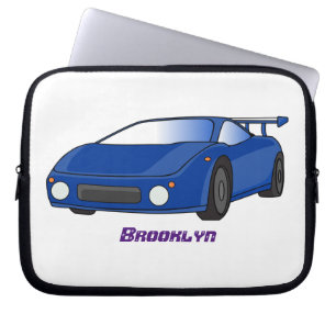 Capa Para Notebook Carro desportivo azul com ilustração de airfoil
