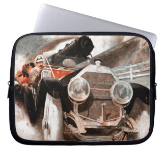 Capa Para Notebook Carro vs Comboio por William Harnden Foster