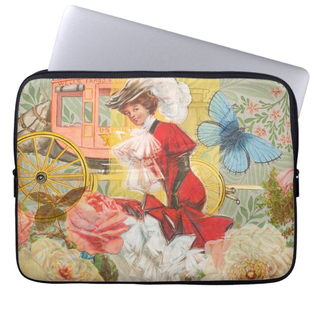 Capa Para Notebook Carruagem de diversão da mulher vitoriana (Frente)