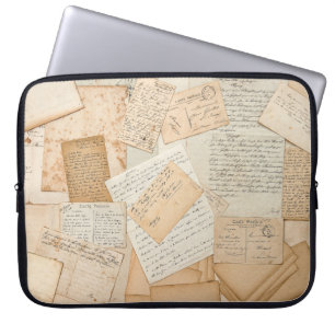 Capa Para Notebook Cartas antigas, manuscritos, cartões postais antig