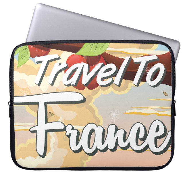 Capa Para Notebook Cartaz de viagem para a França (Frente)