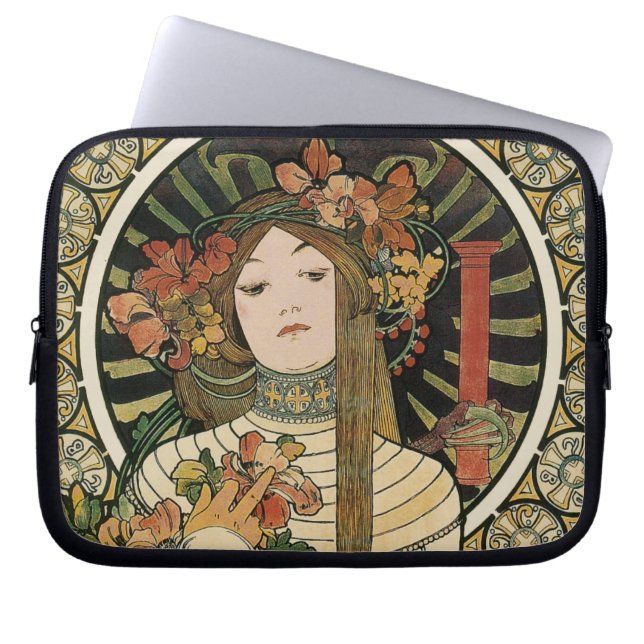 Capa Para Notebook Cartaz Vintage Trappistine Nouveau Alfonse Mucha (Frente)