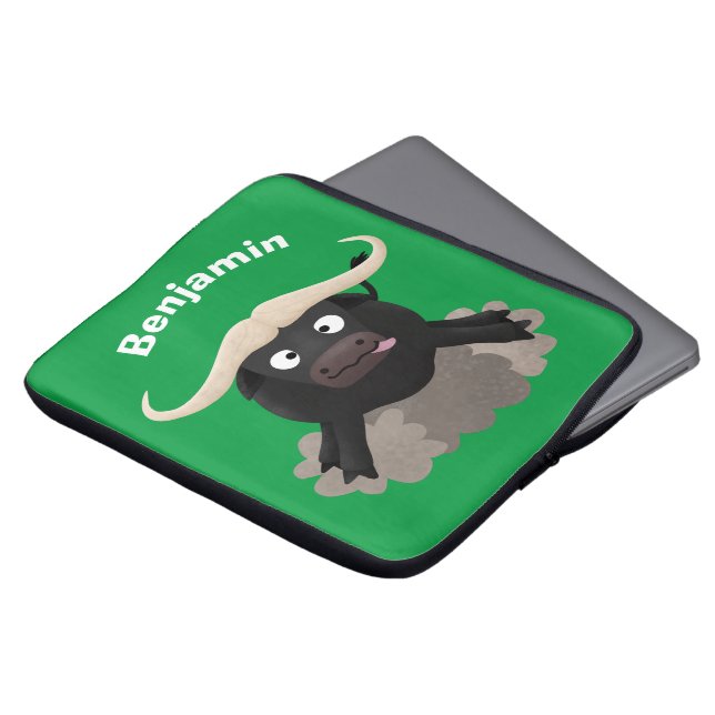 Capa Para Notebook Cartografia de búfalo com água corrente (Frente Topo)
