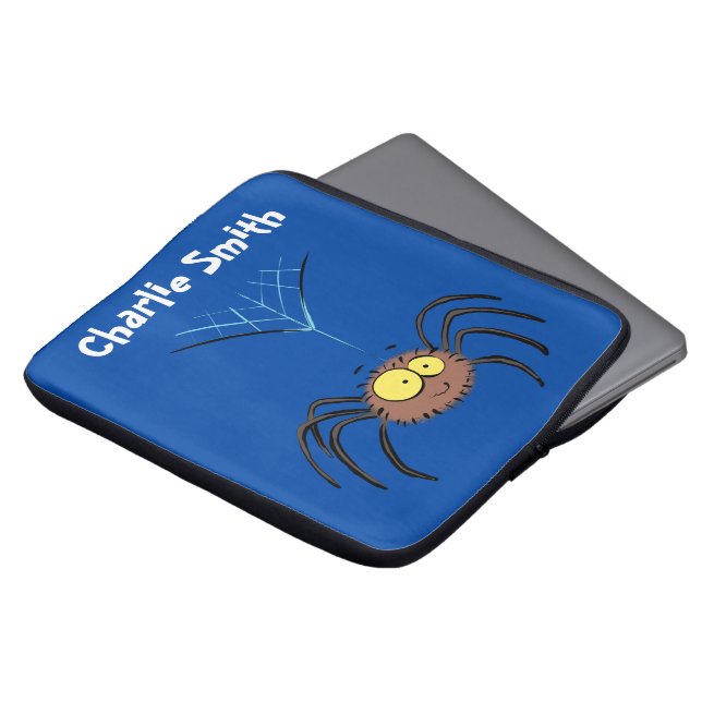 Capa Para Notebook Cartografia engraçada e fofa da aranha (Frente Topo)