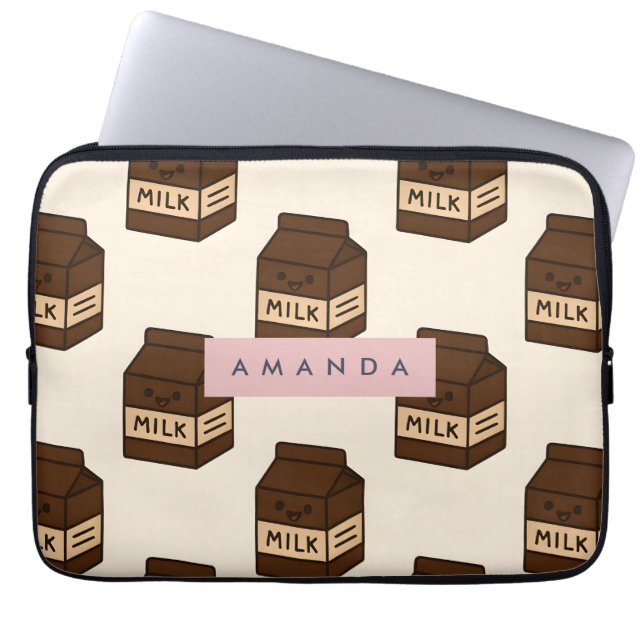 Capa Para Notebook Cartonagem de leite de chocolate em bruto personal (Frente)