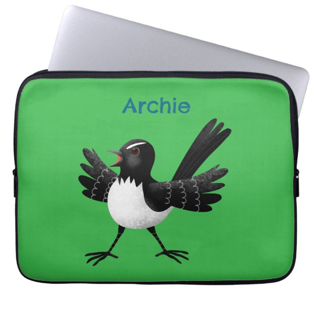 Capa Para Notebook Cartoon australiano Willie Wagtail personalizado (Frente)