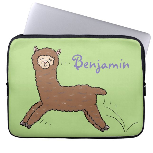 Capa Para Notebook Cartoon castanho-branco e bonito (Frente)