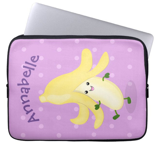 Capa Para Notebook Cartoon de banana kawaii (Frente)